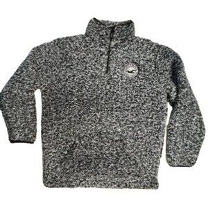 Southern Spirit Half-Zip Sweater Women Small Black White Melange Myrtle Beach SC